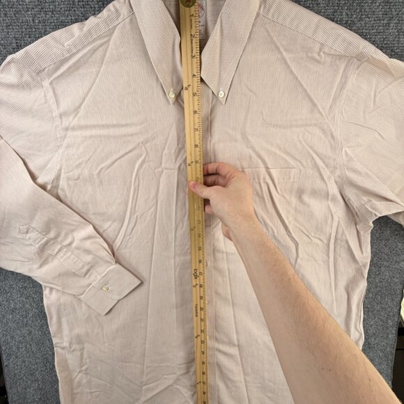 Brooks Brothers Non Iron Button Up Shirt Men Striped 17.5 34 Madison Supima - Picture 3 of 16